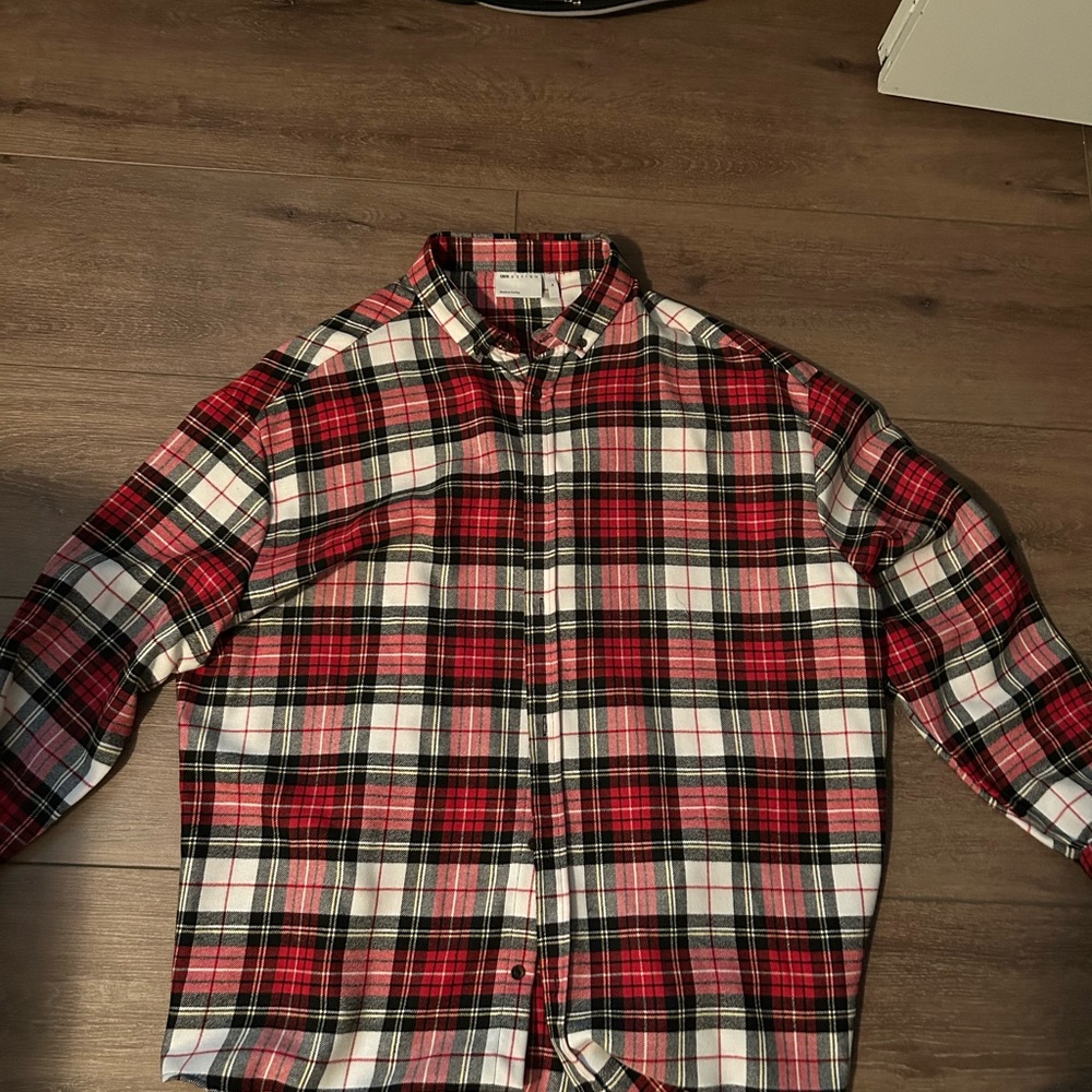 Men's Red Plaid Shirt